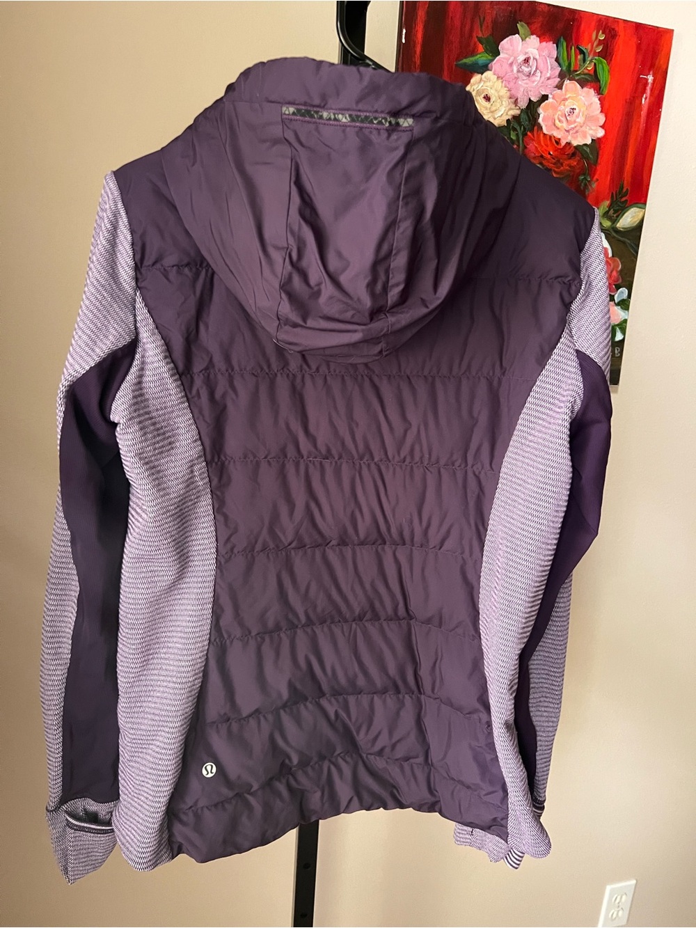Lululemon fluff off down jacket Purple Quilted Hooded Pullover - Picture 6 of 7